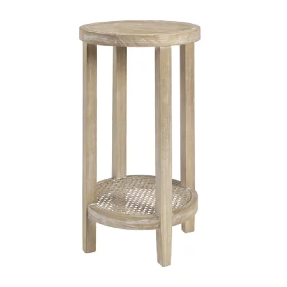 Martha Stewart Harley Round Cane Chairside Table