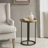 Martha Stewart Irisa Round Wooden Top Chairside Table