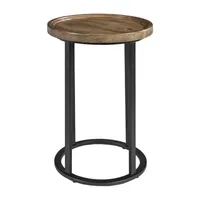 Martha Stewart Irisa Round Wooden Top Chairside Table