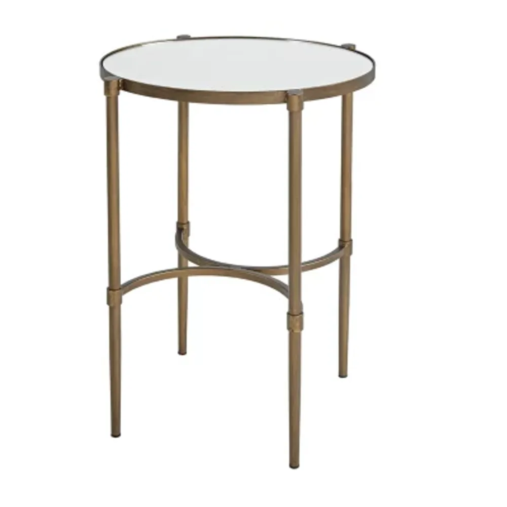 Martha Stewart Lia Mirrored Chairside Table