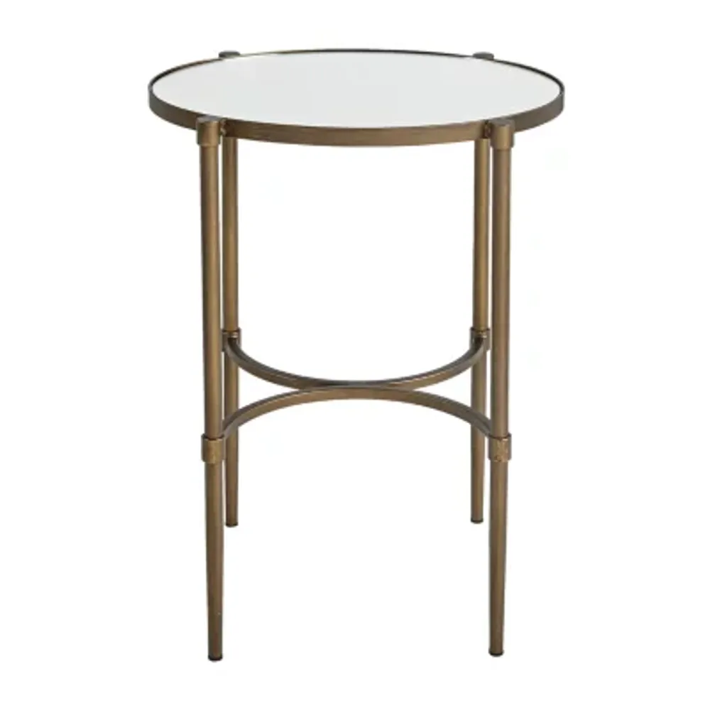 Martha Stewart Lia Mirrored Chairside Table