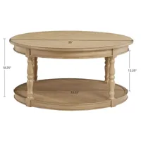 Martha Stewart Belden Round Wooden Coffee Table