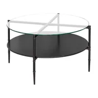 Martha Stewart Caroline Glass Top Coffee Table