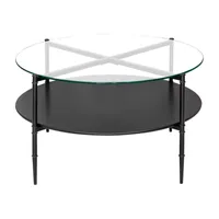 Martha Stewart Caroline Glass Top Coffee Table