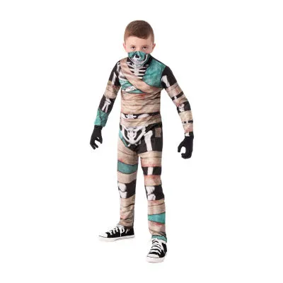 Boys Half Masked Skeleton Costume