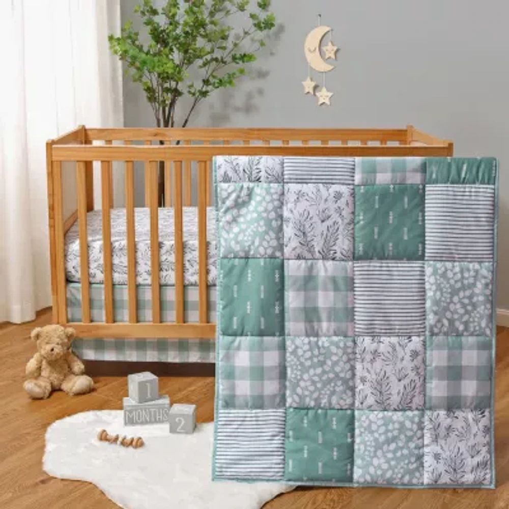 The Peanutshell Sage 3-pc. Crib Bedding Set