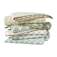 Patina Vie Maison Cotton Printed Wrinkle Resistant Sheet Set