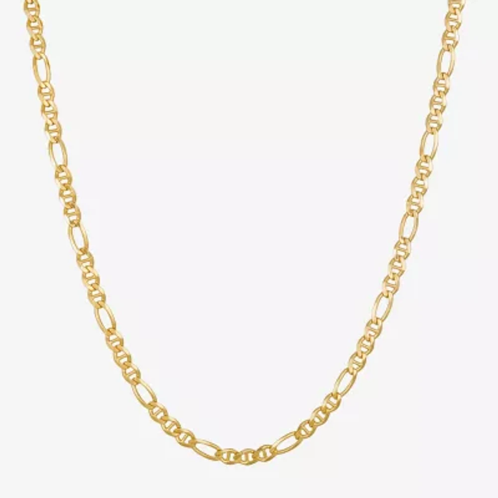 Made in Italy 14K Gold 22 Inch Solid Link Chain Necklace