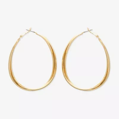 Bold Elements Stainless Steel Hoop Earrings