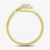 Diamond Blossom Womens 1/6 CT. T.W. Lab Grown White 10K Gold Midi  Cocktail Ring