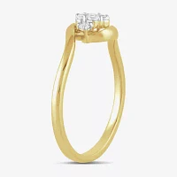 Diamond Blossom Womens 1/6 CT. T.W. Lab Grown White 10K Gold Midi  Cocktail Ring