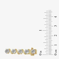 (G/Si2) 10 Ct.T.W. Lab Grown White Diamond 10K Gold Round 7.25 Inch Tennis Bracelet