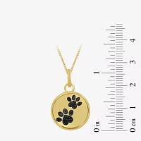Womens 1/10 CT. T.W. Natural Black Diamond 14K Gold Over Silver Sterling Silver Round Pendant Necklaces