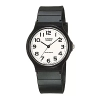 Casio® Mens White Dial Black Resin Strap Watch MQ24-7B2LLUB