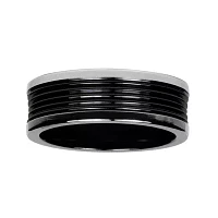 Mens 8mm Black Titanium Wedding Band