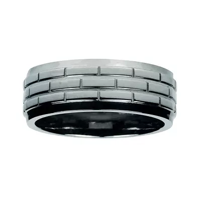 Mens 8mm Titanium Wedding Band