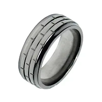 Mens 8mm Titanium Wedding Band