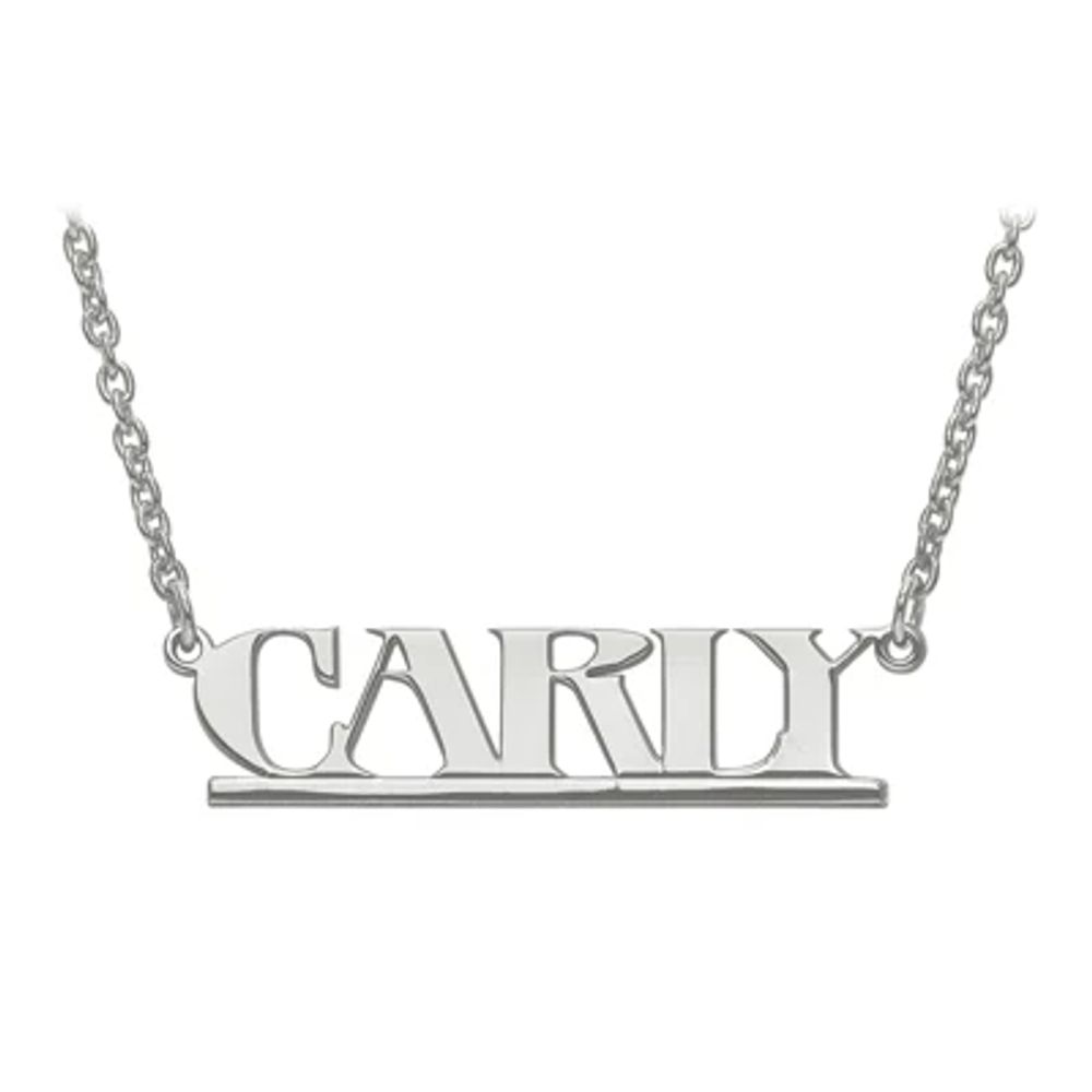 Personalized  9x36mm Aegina Font Name Necklace