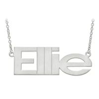 Personalized 53x19mm Arial Font Name Necklace