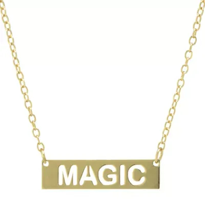 Silver Treasures Magic 14K Gold Over Silver 16 Inch Cable Pendant Necklace