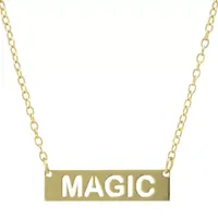 Silver Treasures Magic 14K Gold Over Silver 16 Inch Cable Pendant Necklace