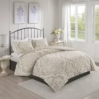 Madison Park Aeriela 3-pc. Damask and Scroll Cotton Comforter Set