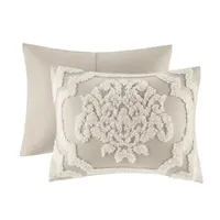 Madison Park Aeriela 3 Piece Tufted Cotton Chenille Damask Coverlet Set