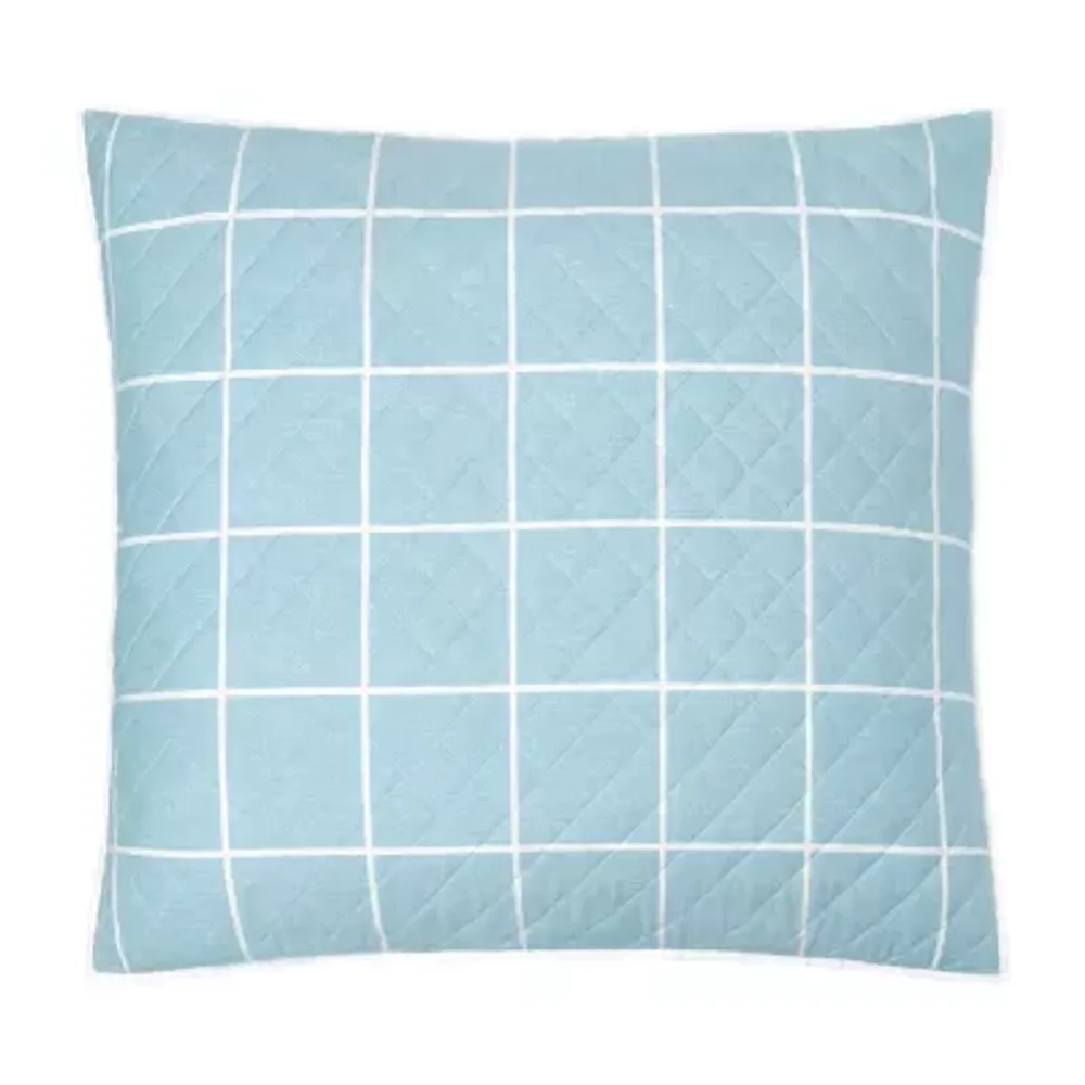 Fieldcrest Windowpane Reversible Euro Sham