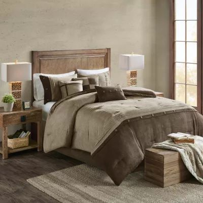 Madison Park Westbrook 7-Pc. Faux Suede Comforter Set