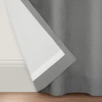 Fieldcrest Luxury Cotton Texture Light-Filtering Rod Pocket Back Tab Single Curtain Panel