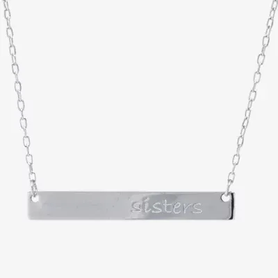 Silver Treasures Sisters Sterling Silver 16 Inch Cable Pendant Necklace