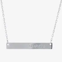 Silver Treasures Sisters Sterling Silver 16 Inch Cable Pendant Necklace
