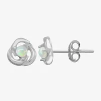 Itsy Bitsy 1/10 CT. T.W. Opal Sterling Silver 6.5mm Stud Earrings