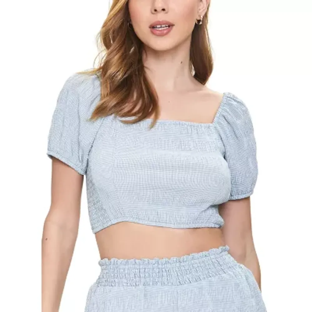 Forever 21 Juniors Womens Square Neck Crop Top