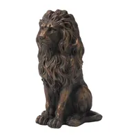 Glitzhome 20.75"H Mgo Standing Lion Figurine