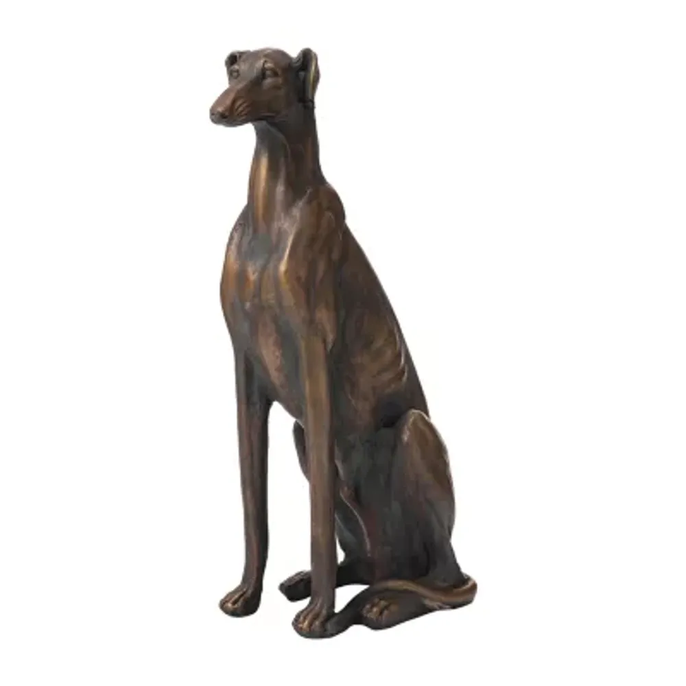 Glitzhome "30.25""H Mgo Sitting Greyhound Dog" Figurine