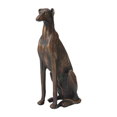 Glitzhome "30.25""H Mgo Sitting Greyhound Dog" Figurine