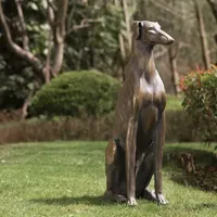 Glitzhome "30.25""H Mgo Sitting Greyhound Dog" Figurine