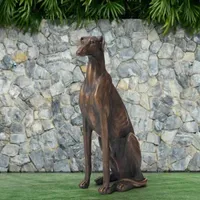 Glitzhome "30.25""H Mgo Sitting Greyhound Dog" Figurine