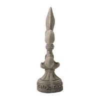 Glitzhome 27.25"H Mgo Fleur De Lis Garden Figurine