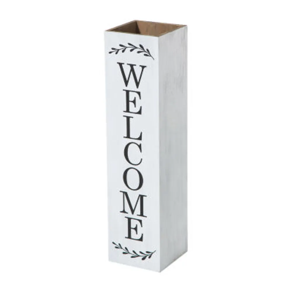 Glitzhome 30"H Double Sided White Boxed Outdoor Planter