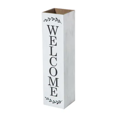 Glitzhome "30""H Double Sided White Boxed" Outdoor Planters