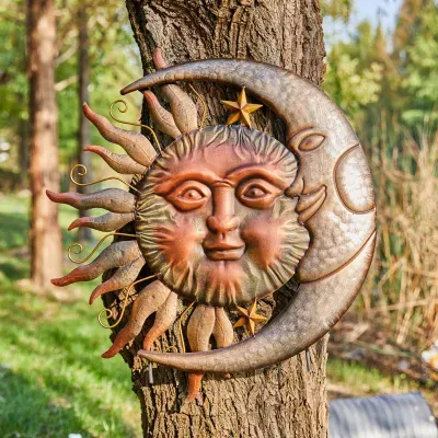 Glitzhome Metal Sun And Moon Not Applicable Yard Art