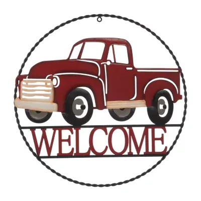 Glitzhome Outdoor Truck Solid Metal Wall Art