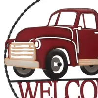 Glitzhome Outdoor Truck Solid Metal Wall Art