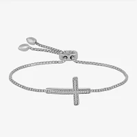 Rhythm and Muse Diamond-Accent Sterling SIlver Cross Bracelet