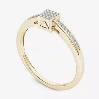 1/10 CT.T.W. Natural Diamond 10K Yellow Gold Engagement Ring