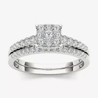 1/2 CT.T.W. Natural Diamond 10K White Gold Engagement Ring