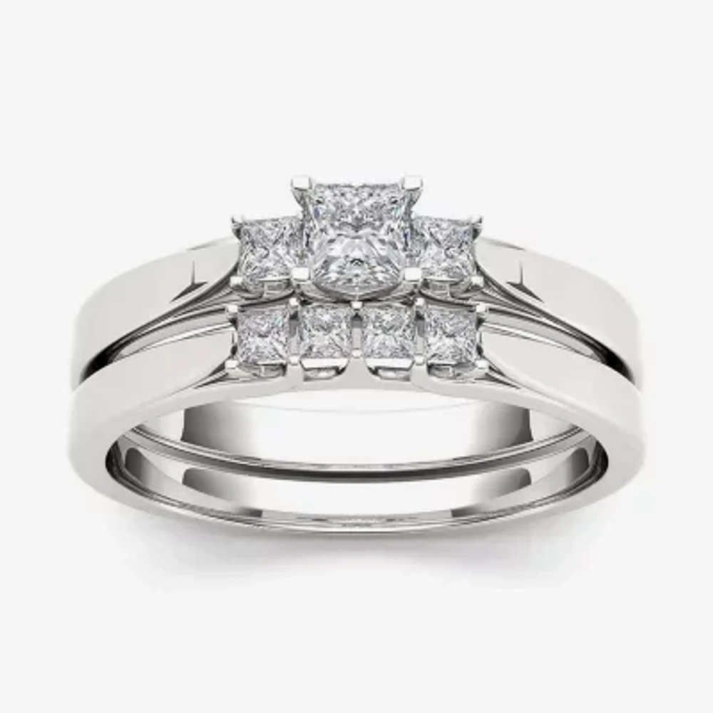 1/ CT.T.W. Natural Diamond 14K Gold Bridal Set