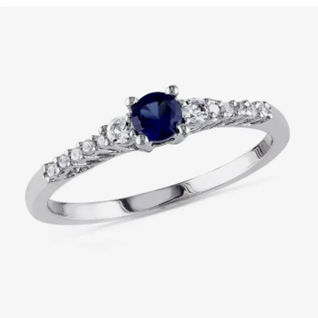 Modern Bride Gemstone Womens Diamond Accent Lab Created Blue